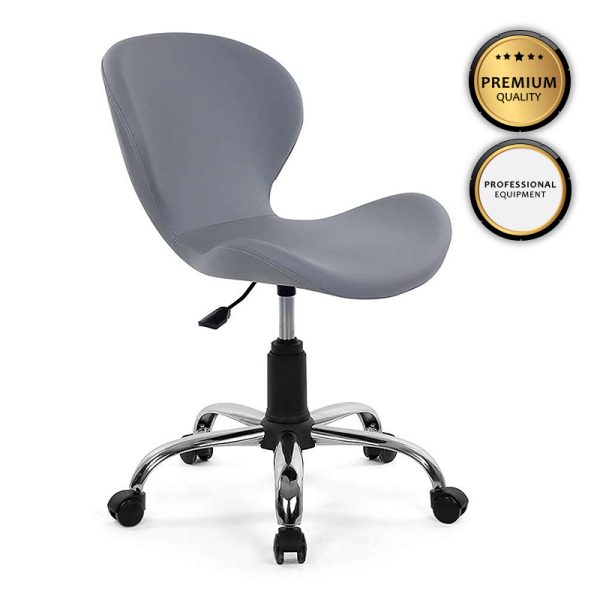 Καρέκλα εργασίας Mikado Megapap τεχνόδερμα χρώμα γκρι 55x58x80εκ.
