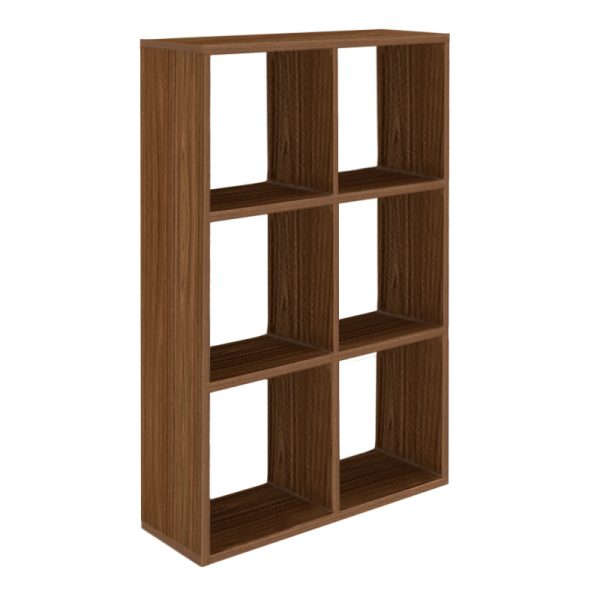 Βιβλιοθήκη μελαμίνης Verne Megapap χρώμα καρυδί 60x20x90εκ.