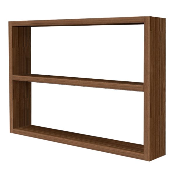 Ραφιέρα τοίχου Edgar Megapap από μελαμίνη χρώμα καρυδί 60x20x40εκ.