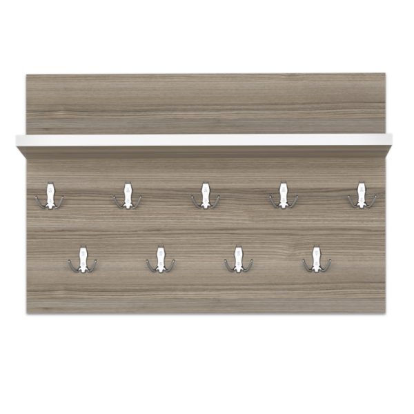 Ραφιέρα τοίχου - κρεμάστρα μελαμίνης Donella Megapap χρώμα cordoba 60x15x40εκ.