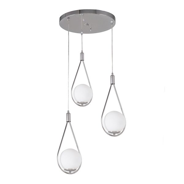 Φωτιστικό οροφής Shemesh Megapap E27  μεταλλικό τρίφωτο χρώμα ασημί 40x40x120εκ.