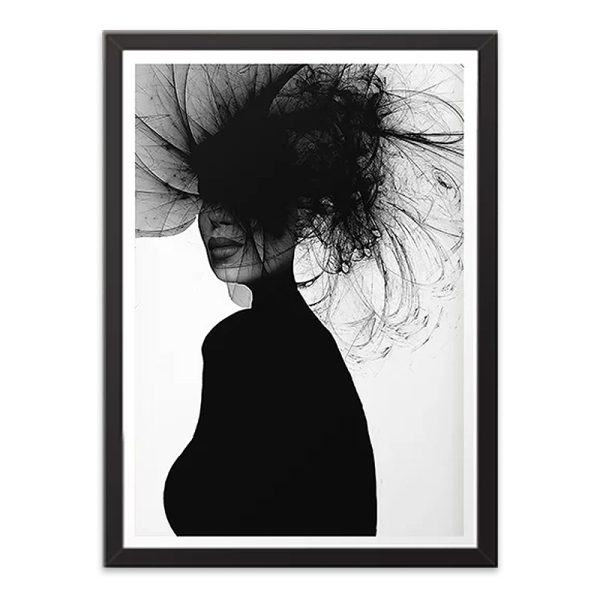 Πίνακας "Woman In Black" Megapap 1 τμχ. σε πλαίσιο 50x70x2εκ.