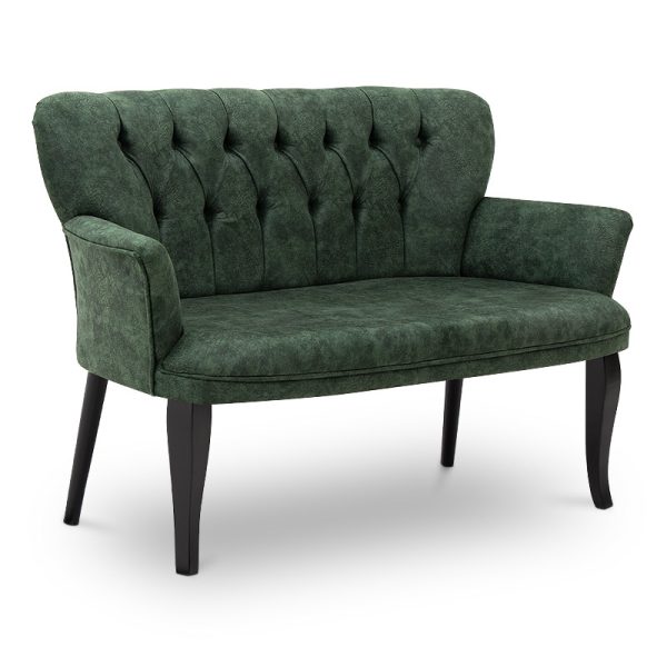 Καναπές Velma Megapap διθέσιος υφασμάτινος χρώμα κυπαρισσί 127x60x81εκ.