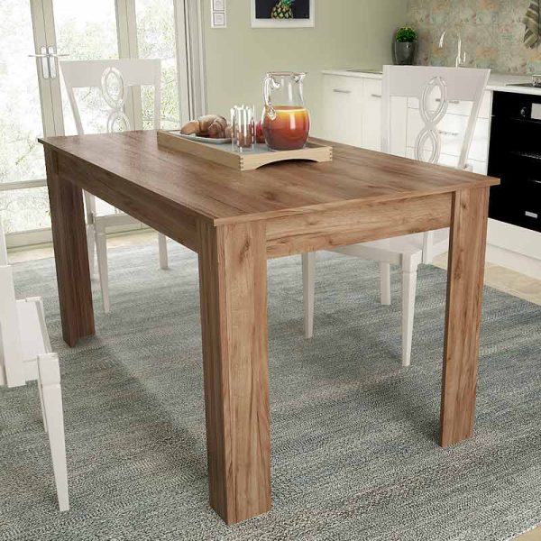 Τραπέζι Tito Megapap μελαμίνης χρώμα ανοιχτό καρυδί 138x80x74εκ.