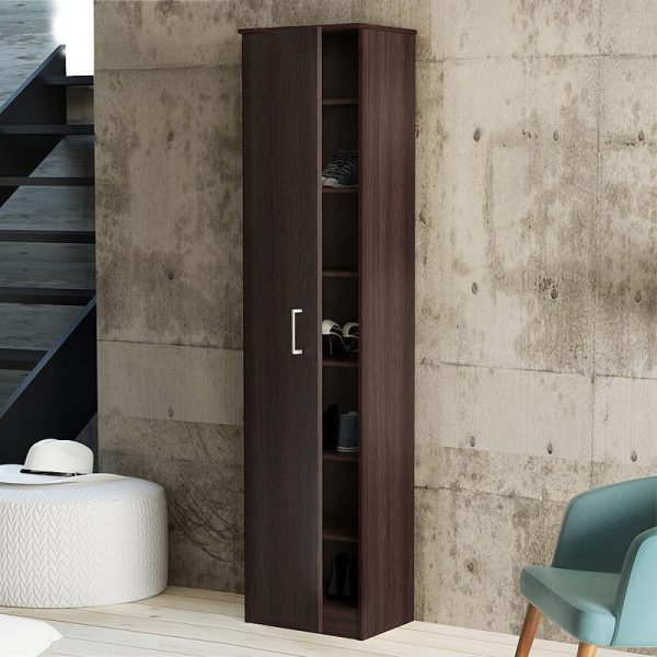 Παπουτσοθήκη μελαμίνης Terzo Megapap 14 ζευγών χρώμα wenge 45x33x192εκ.