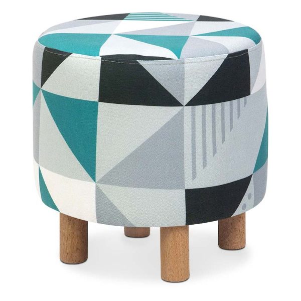 Σκαμπώ Cono-22 Megapap υφασμάτινο πολύχρωμο 40x40x41εκ.