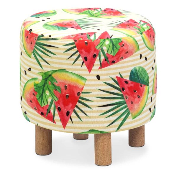 Σκαμπώ Cono-21 Megapap υφασμάτινο πολύχρωμο 40x40x41εκ.