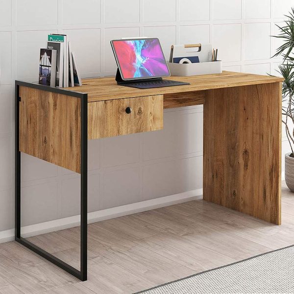 Γραφείο μελαμίνης Elenos Megapap χρώμα atlantic pine 120x50x72εκ.