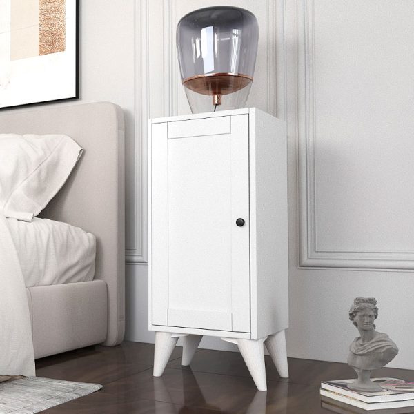 Κομοδίνο Felix Megapap χρώμα λευκό 33,6x30x80,4εκ.