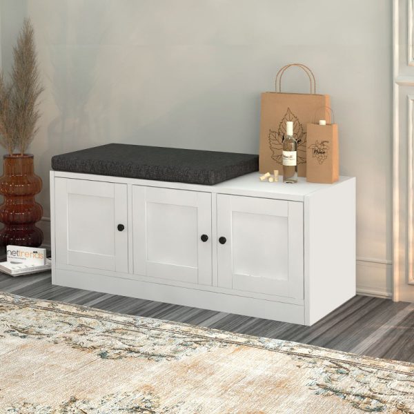 Παπουτσοθήκη Felix Megapap χρώμα λευκό 97,2x40x39,6εκ.