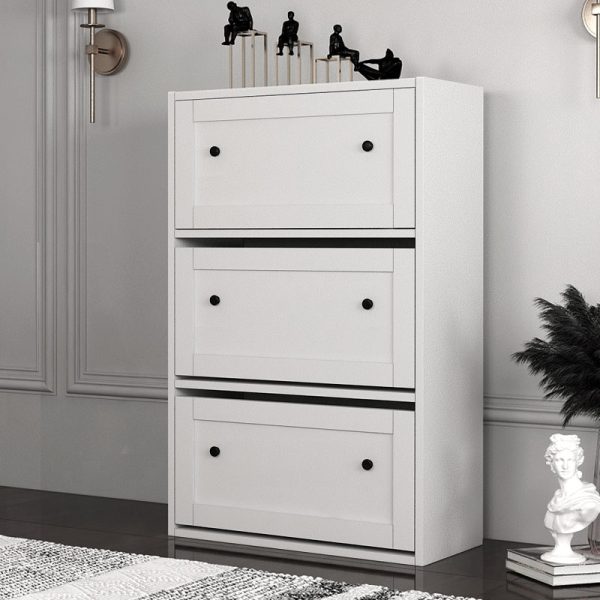 Παπουτσοθήκη Felix Megapap χρώμα λευκό 65,4x30x103,2εκ.