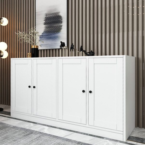 Μπουφές Felix Megapap χρώμα λευκό 129x40x71,4εκ.