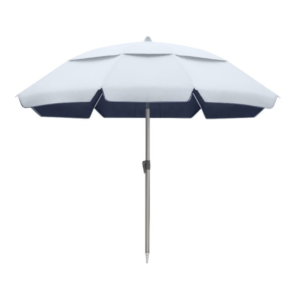 Ομπρέλα θαλάσσης αλουμινίου Malibu Megapap με UPF 50+ προστασία χρώμα ασημί - μπλε Ø2m