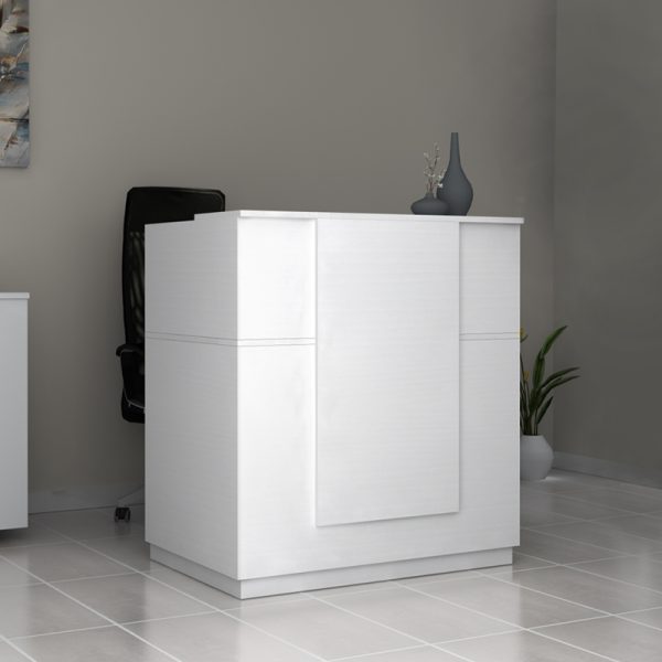 Γραφείο υποδοχής - reception Gemini Megapap χρώμα λευκό 100x70x110εκ.