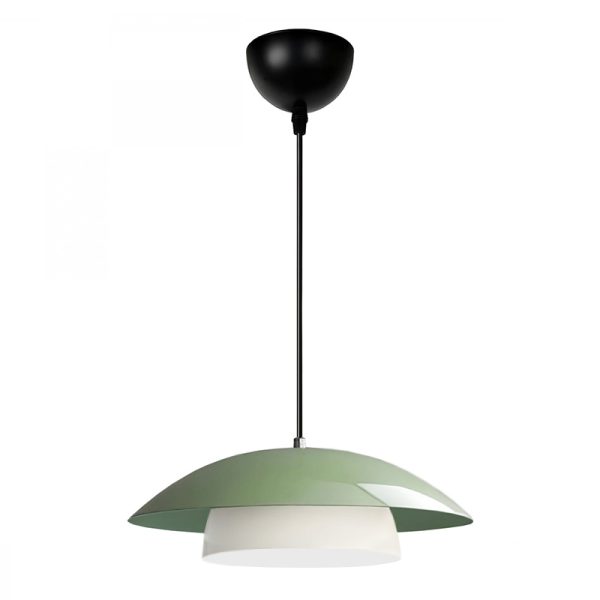 Φωτιστικό οροφής Eliora Megapap E27 μεταλλικό μονόφωτο χρώμα μέντα Ø36x100εκ.