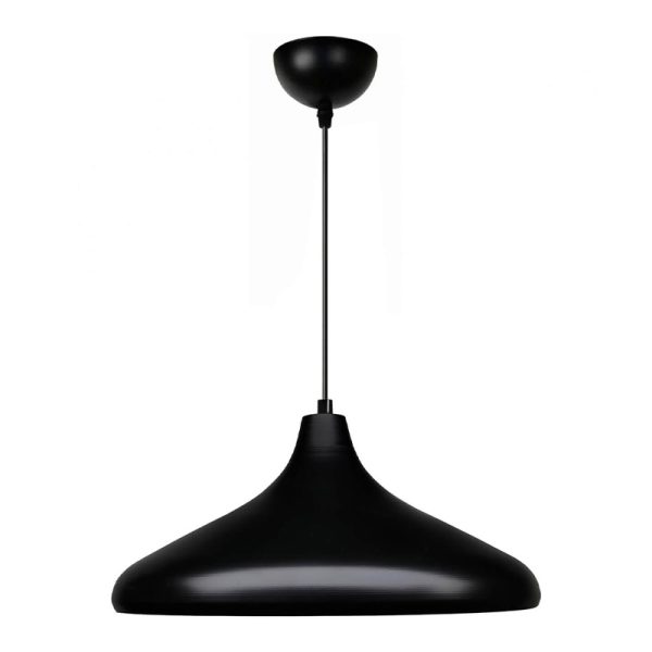 Φωτιστικό οροφής Lela Megapap E27 μεταλλικό μονόφωτο χρώμα μαύρο Ø31x100εκ.