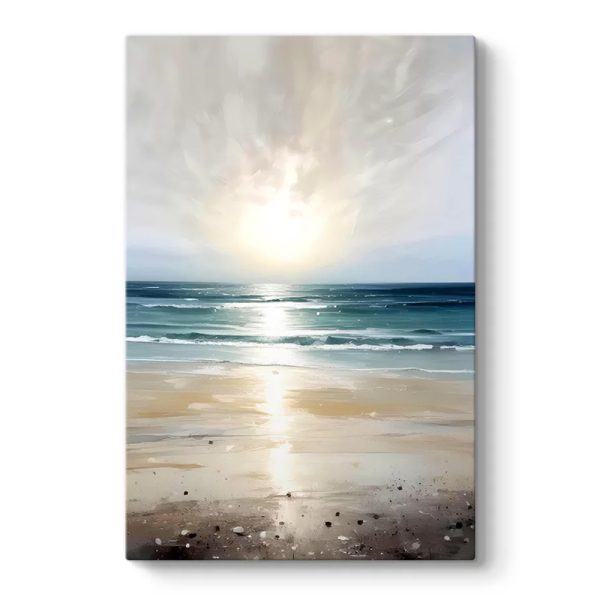 Πίνακας σε καμβά "Sunrise on the Beach" Megapap ψηφιακής εκτύπωσης 50x75x3εκ.