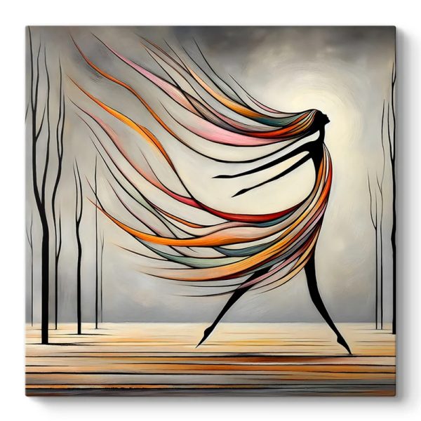 Πίνακας σε καμβά "Abstract Woman" Megapap ψηφιακής εκτύπωσης 60x60x3εκ.