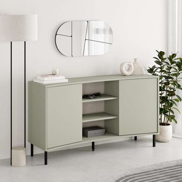 Μπουφές Frem Megapap χρώμα ash green 150x40x81εκ.