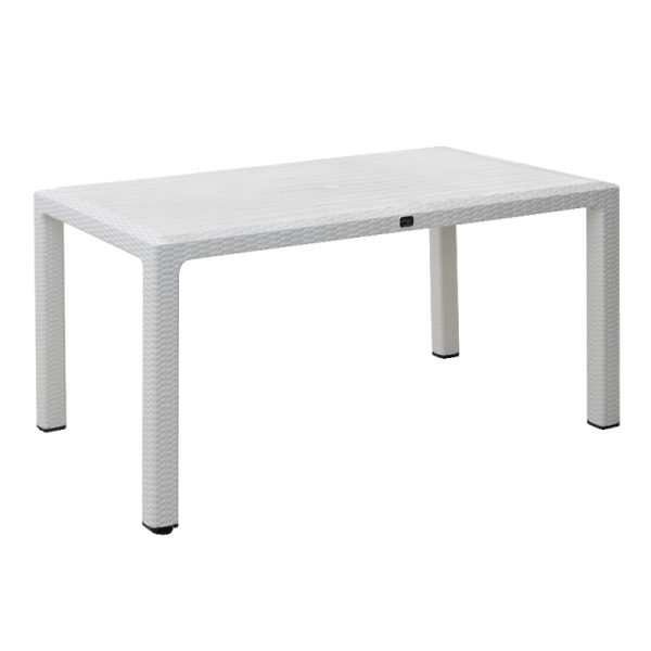 Τραπέζι πολυπροπυλενίου Kalan Megapap χρώμα λευκό 150x90x75εκ.