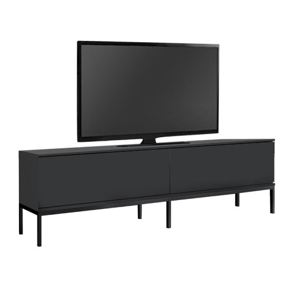 Έπιπλο τηλεόρασης Lord Megapap χρώμα μαύρο 180x30x47εκ.