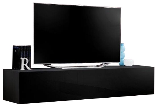 Κρεμαστό έπιπλο τηλεόρασης Fly IV-Μαύρο