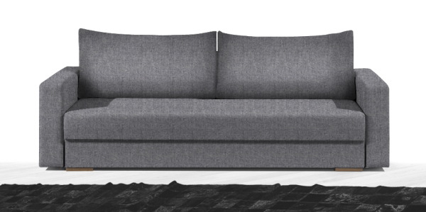 Καναπές Kleio Διθέσιος-130φ 80β εκ.-Γκρι