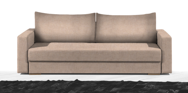Καναπές Kleio Διθέσιος-130φ 80β εκ.-Μπεζ