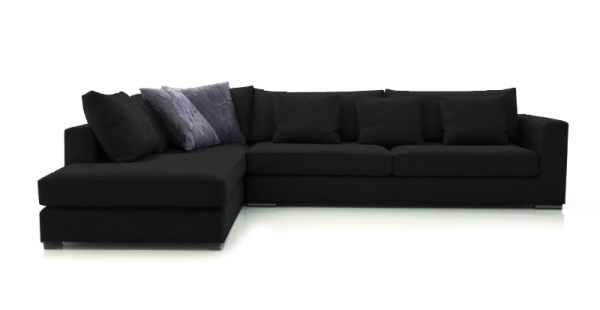 Γωνιακός καναπές Air-Δεξιά-290φ 230β-Μαύρο