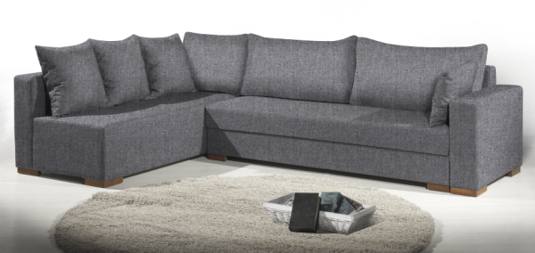 Γωνιακός καναπές Trendy-Αριστερή-265φ 165β εκ.-Γκρι