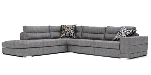 Γωνιακός καναπές Caza-Δεξιά-260φ 200β-Γκρι Anoixto