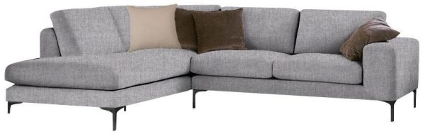 Γωνιακός καναπές Senso-Δεξιά-250φ 180β εκ.-Γκρι Anoixto