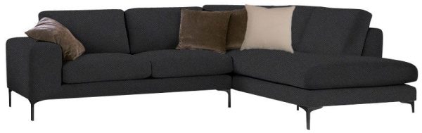 Γωνιακός καναπές Senso-Αριστερή-250φ 180β εκ.-Μαύρο