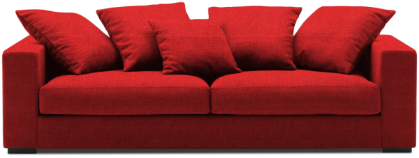 Καναπές Pilo Τριθέσιος-205φ 90β εκ.-Κόκκινο