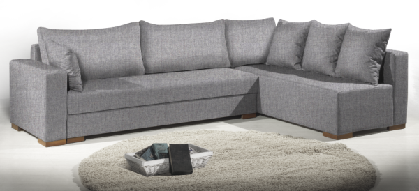 Γωνιακός καναπές Trendy-Αριστερή-285φ 185β εκ.-Γκρι Anoixto
