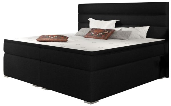 Επενδυμένο κρεβάτι Victoria με στρώμα και ανώστρωμα-180 x 200-Mauro