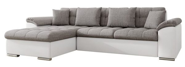 Γωνιακός καναπές Diana-Gkri anoixto - Gkri skouro-Αριστερή