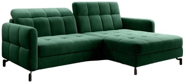 Γωνιακός καναπές Lorette-Prasino Skouro-Δεξιά