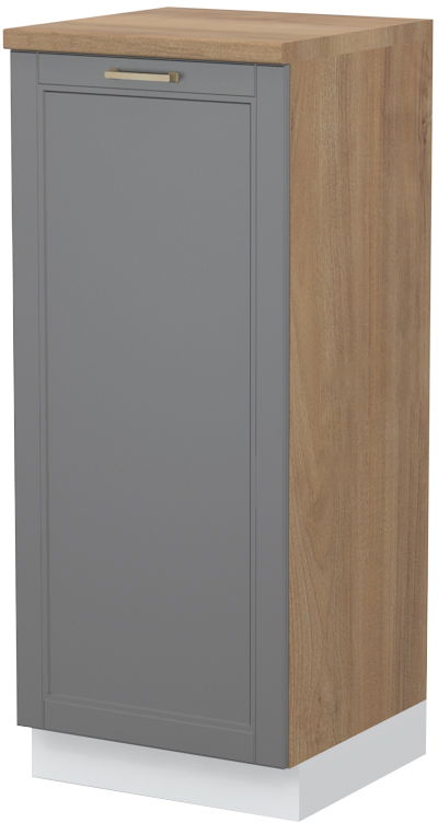 Επιδαπέδιο ντουλάπι ψηλό Tahoma K14-60-1KF-Καρυδί - Γραφίτης