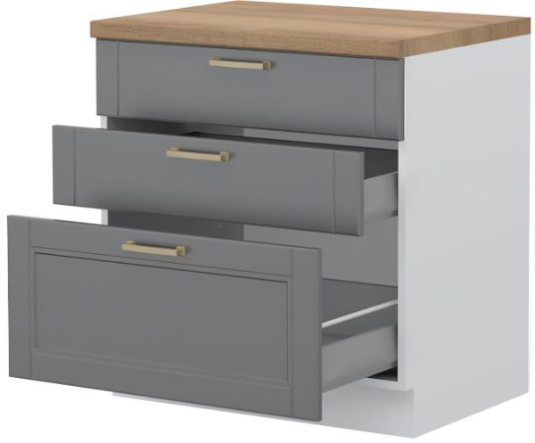 Επιδαπέδιο ντουλάπι Tahoma R-80-3MBOX-Γραφίτης