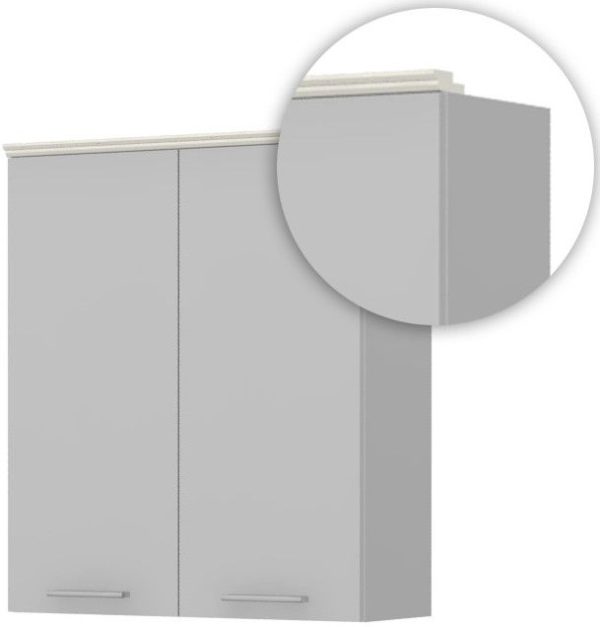 Κορνίζα κρεμαστών ντουλαπιών Tahoma ZL-Μήκος: 280 εκ.-Λευκό ματ