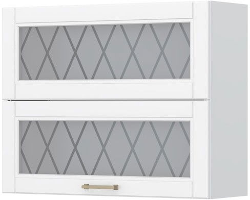 Ντουλάπι κρεμαστό Tahoma V7-90-2KSP με βιτρίνα-Λευκό ματ