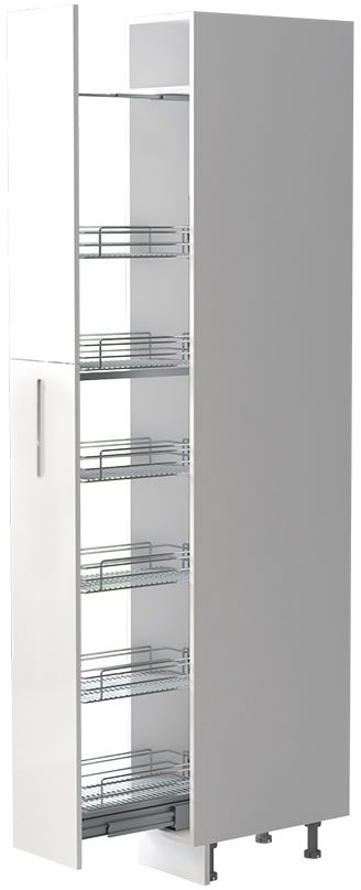 Επιδαπέδιο ντουλάπι ψηλό Raval K23-30-1KZ-Λευκό - Λευκό γυαλιστερό