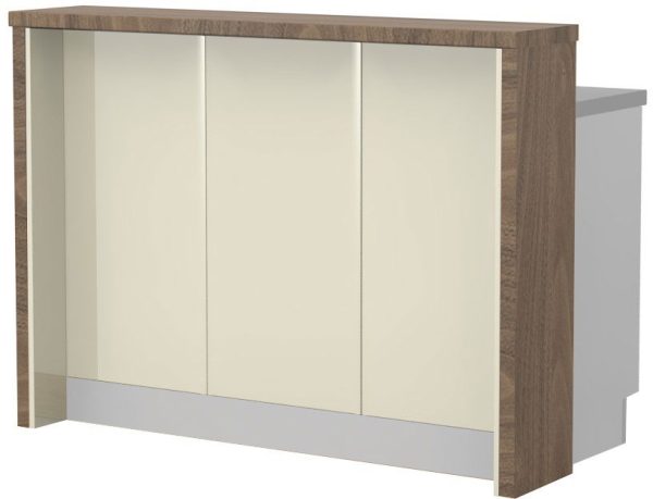 Πάγκος νησίδας Modena-Μήκος: 135 εκ.-Μπεζ-Carini Wallnut