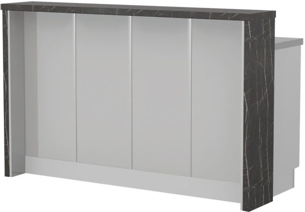 Πάγκος νησίδας Modena-Μήκος: 160 εκ.-Γκρι ανοιχτό-Black Stone