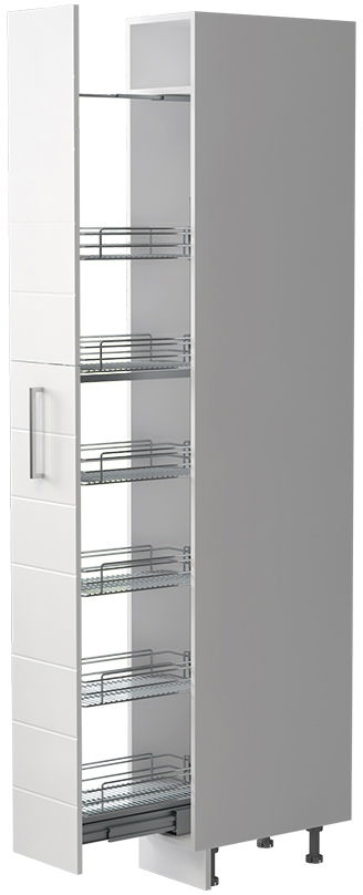 Επιδαπέδιο ντουλάπι ψηλό Hudson K23-30-1KZ-Γκρι Ανοιχτό - Λευκό