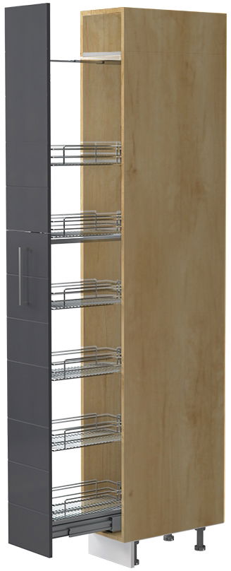 Επιδαπέδιο ντουλάπι ψηλό Hudson K23-30-1KZ-Δρυς - Γκρι