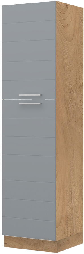 Επιδαπέδιο ντουλάπι ψηλό Hudson K23-60-1KF-Καρυδί - Γκρι