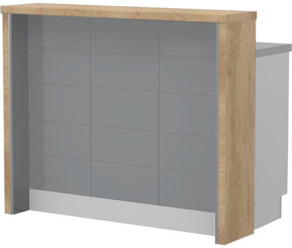 Πάγκος νησίδας Hudson-Μήκος: 120 εκ.-Γκρι-Nebraska Oak