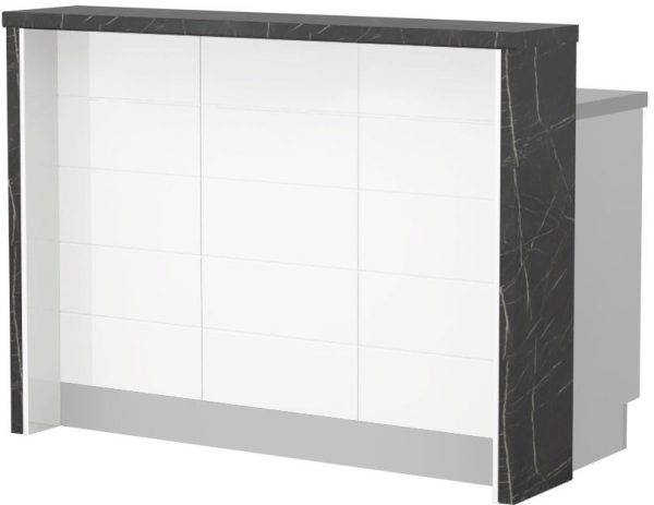 Πάγκος νησίδας Hudson-Μήκος: 135 εκ.-Λευκό-Black Stone